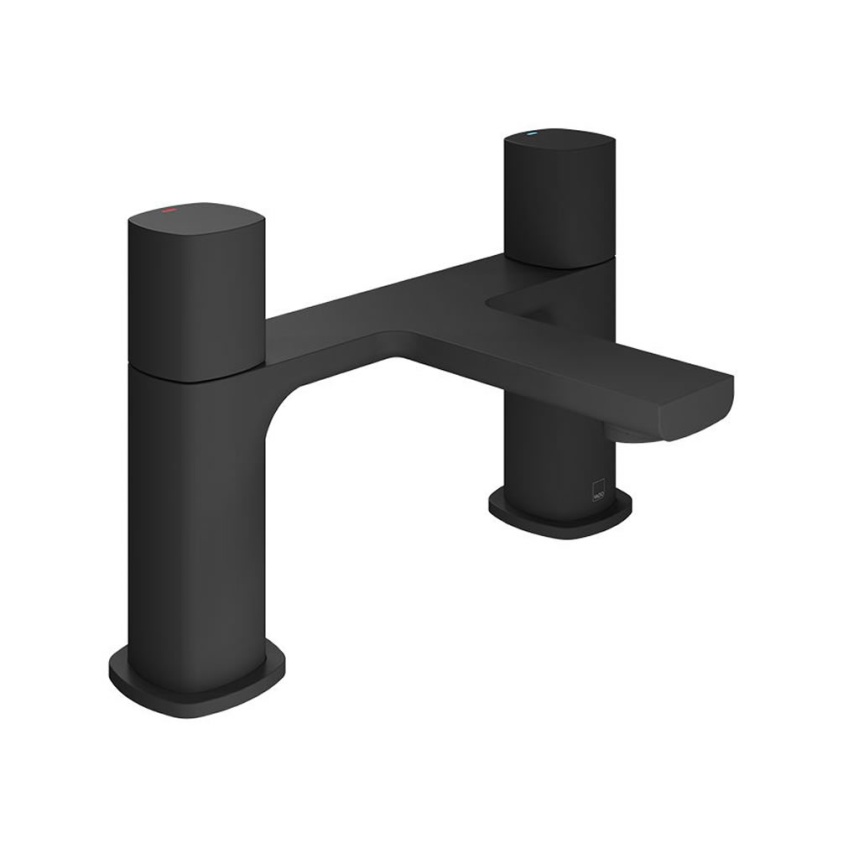 Vado Cameo Leverless Matt Black Deck Mounted Bath Filler